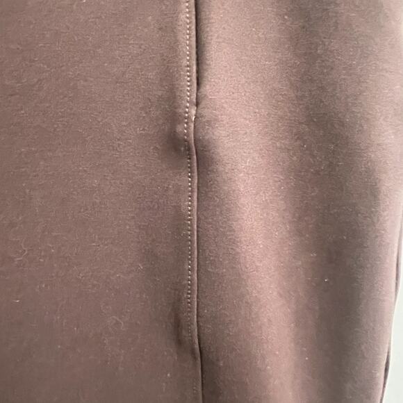 Calessa Brown Ponte Stretch Pants Size XL 18-20 Career Casual Minimalist Pull On - Picture 3 of 5